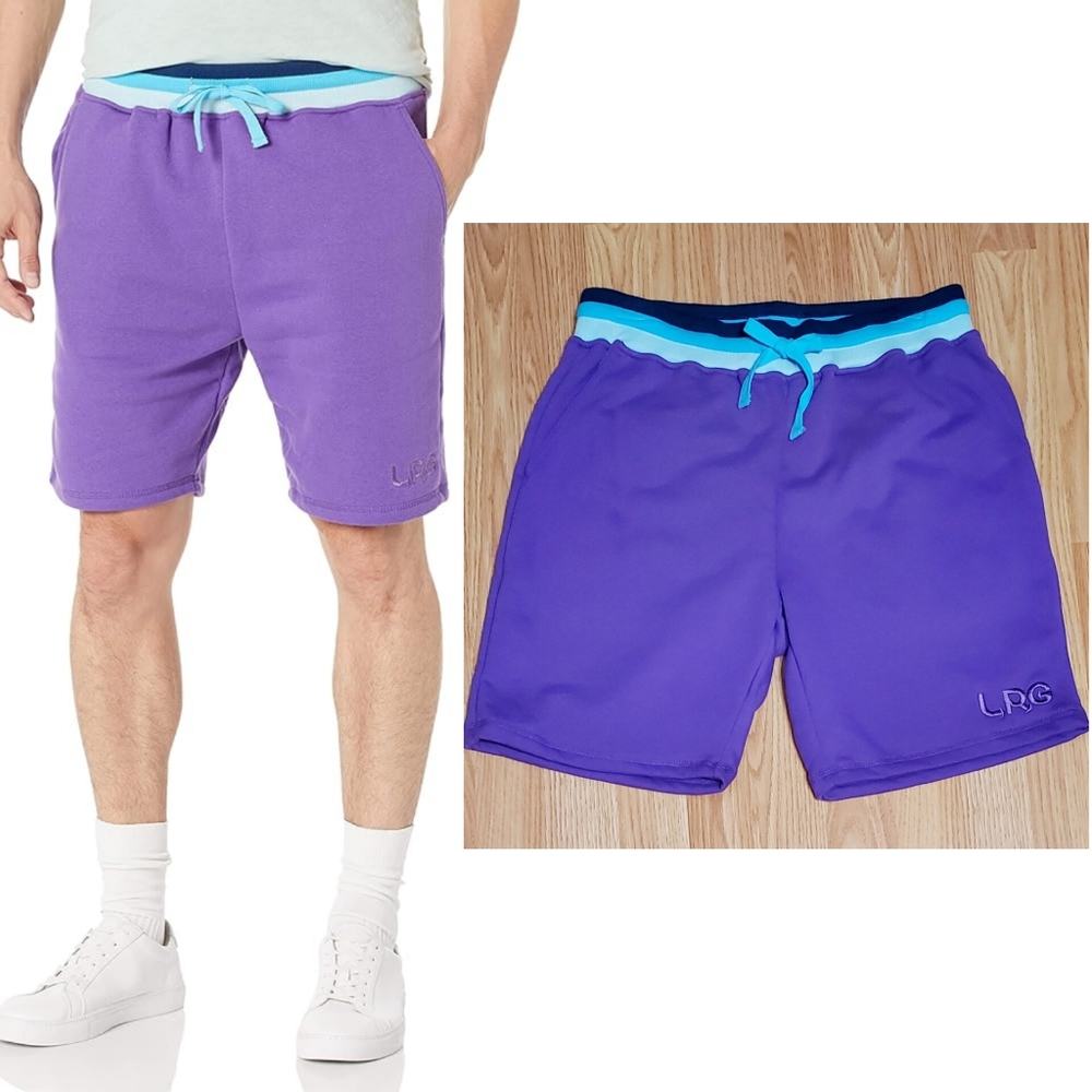 LRG Purple and Blue Athletic Shorts